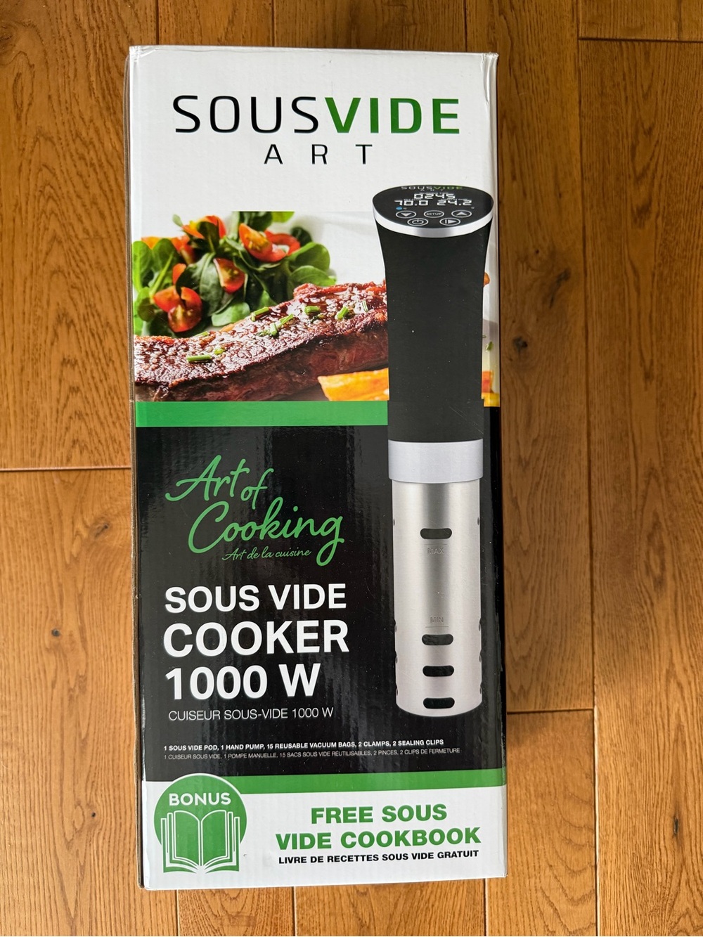 Silver & Black Sous Vide Cooker 1000W -
